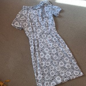 Vintage cotton summer dress, floral print- size S/M